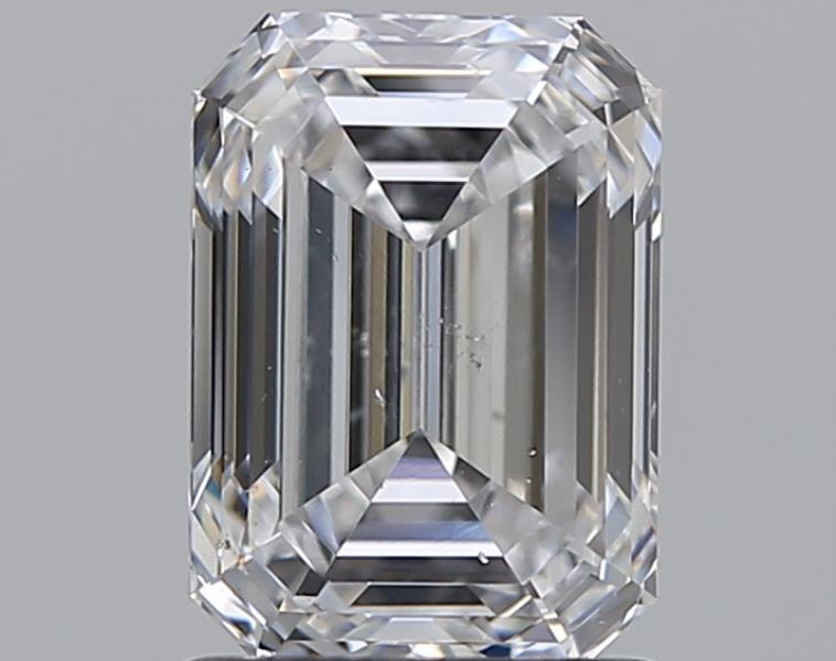 1.4 Carat Emerald Natural Diamond with  Cut Diamond in 14KT  view 1
