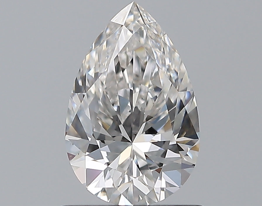 0.96 Carat Pear Natural Diamond with  Cut Diamond in 14KT  view 1
