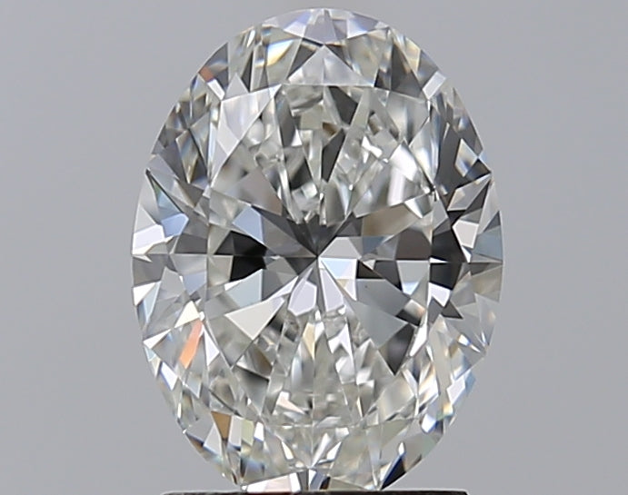 2.01 Carat Oval Natural Diamond with  Cut Diamond in 14KT  view 1
