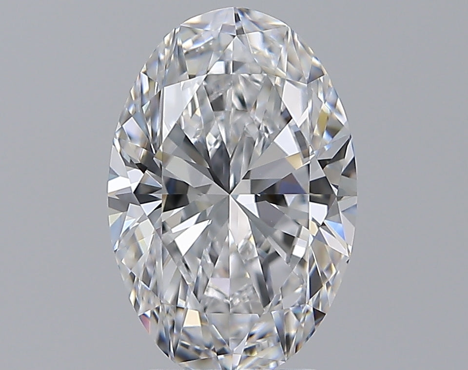 2.5 Carat Oval Natural Diamond with  Cut Diamond in 14KT  view 1
