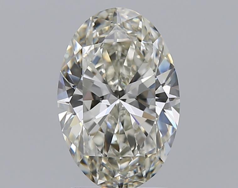 1.67 Carat Oval Natural Diamond with  Cut Diamond in 14KT  view 1
