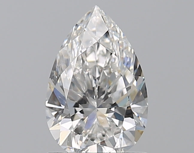 0.9 Carat Pear Natural Diamond with  Cut Diamond in 14KT  view 1
