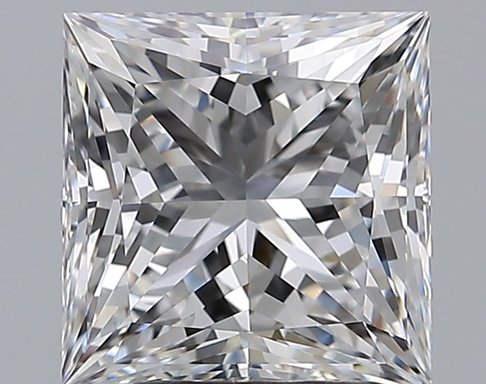 3.01 Carat Princess Natural Diamond with  Cut Diamond in 14KT  view 1
