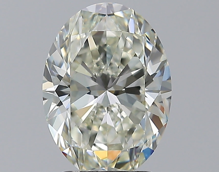 2.51 Carat Oval Natural Diamond with  Cut Diamond in 14KT  view 1
