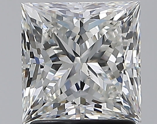 1.81 Carat Princess Natural Diamond with  Cut Diamond in 14KT  view 1

