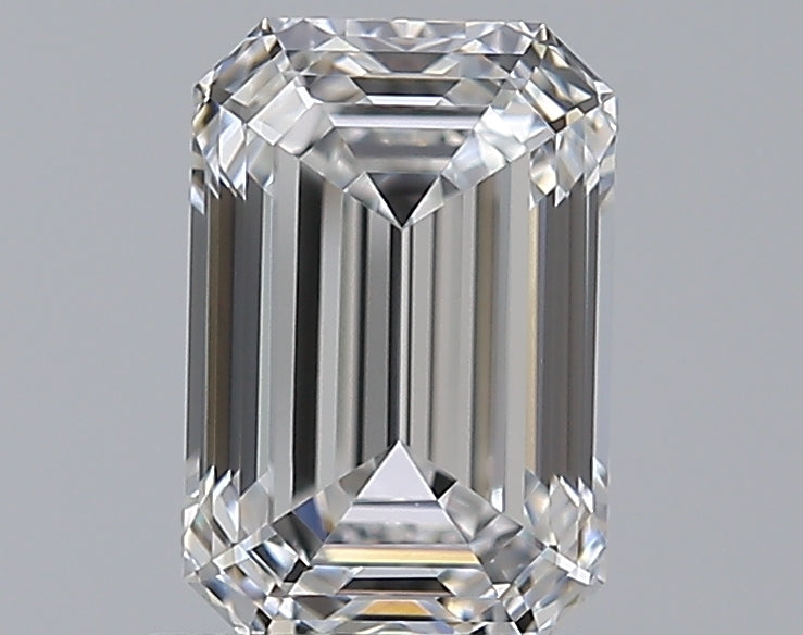 1.0 Carat Emerald Natural Diamond with  Cut Diamond in 14KT  view 1
