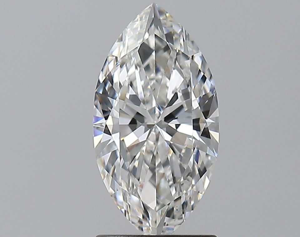 1.51 Carat Marquise Natural Diamond with  Cut Diamond in 14KT  view 1
