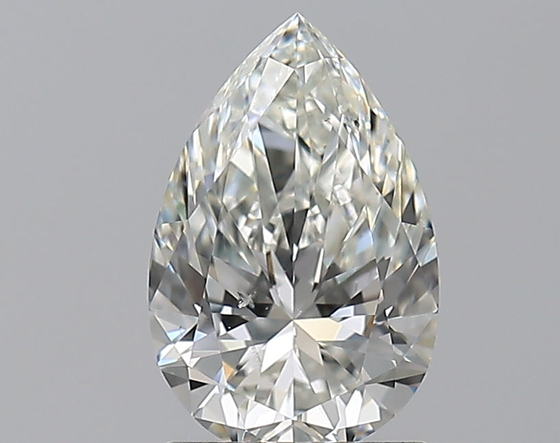 1.51 Carat Pear Natural Diamond with  Cut Diamond in 14KT  view 1
