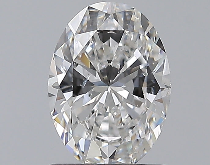 1.0 Carat Oval Natural Diamond with  Cut Diamond in 14KT  view 1
