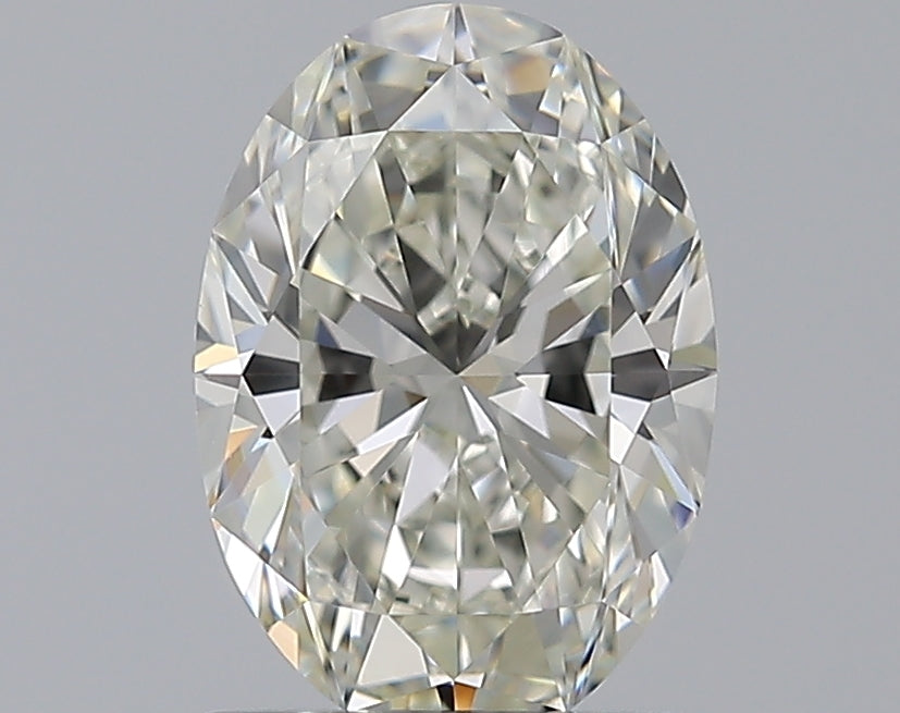 1.03 Carat Oval Natural Diamond with  Cut Diamond in 14KT  view 1

