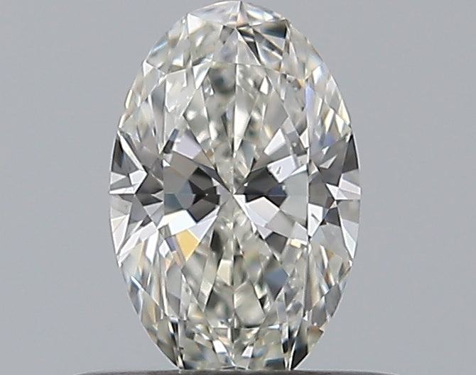 0.4 Carat Oval Natural Diamond with  Cut Diamond in 14KT  view 1
