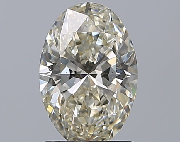 1.2 Carat Oval Natural Diamond with  Cut Diamond in 14KT  view 1
