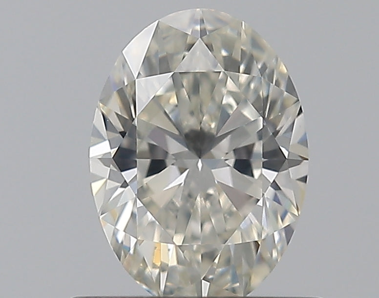 0.51 Carat Oval Natural Diamond with  Cut Diamond in 14KT  view 1
