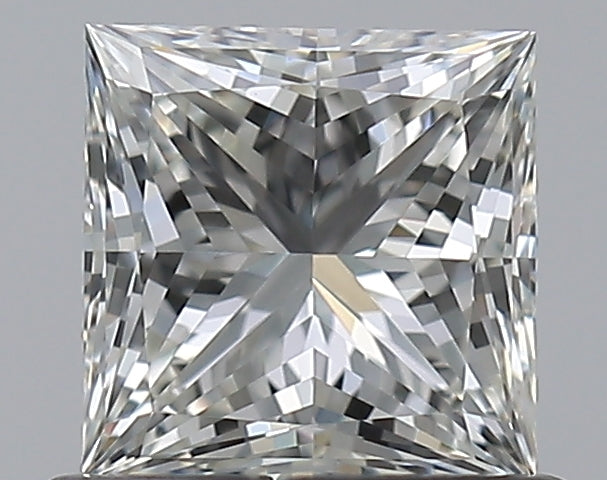 0.71 Carat Princess Natural Diamond with  Cut Diamond in 14KT  view 1

