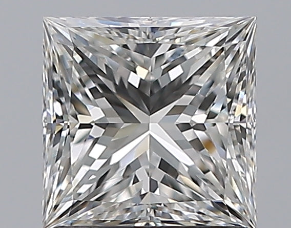 1.51 Carat Princess Natural Diamond with  Cut Diamond in 14KT  view 1
