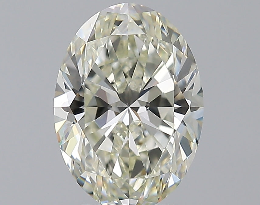 2.01 Carat Oval Natural Diamond with  Cut Diamond in 14KT  view 1
