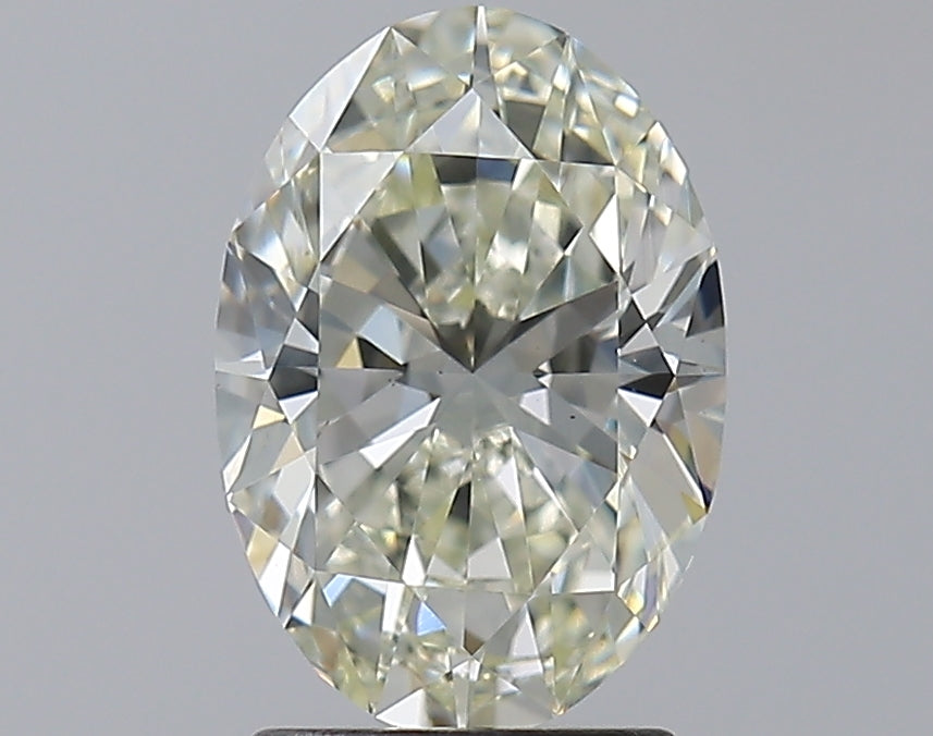 2.0 Carat Oval Natural Diamond with  Cut Diamond in 14KT  view 1
