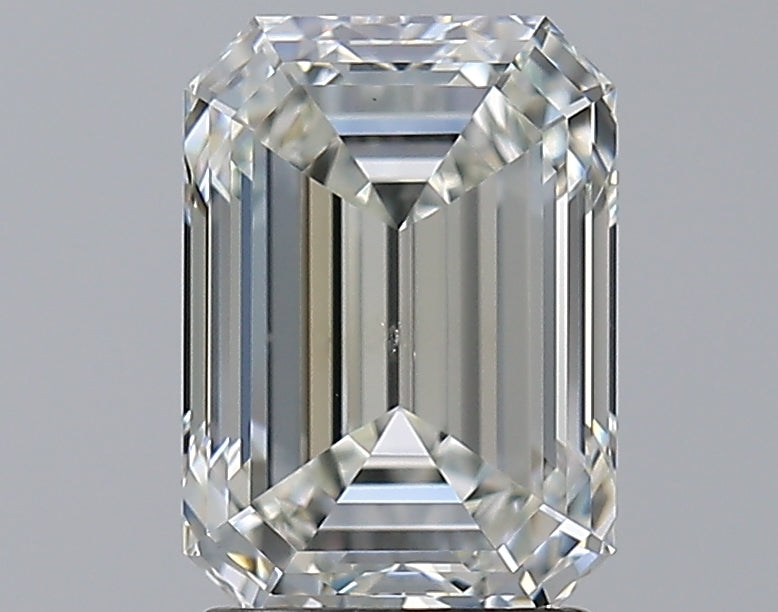 2.61 Carat Emerald Natural Diamond with  Cut Diamond in 14KT  view 1

