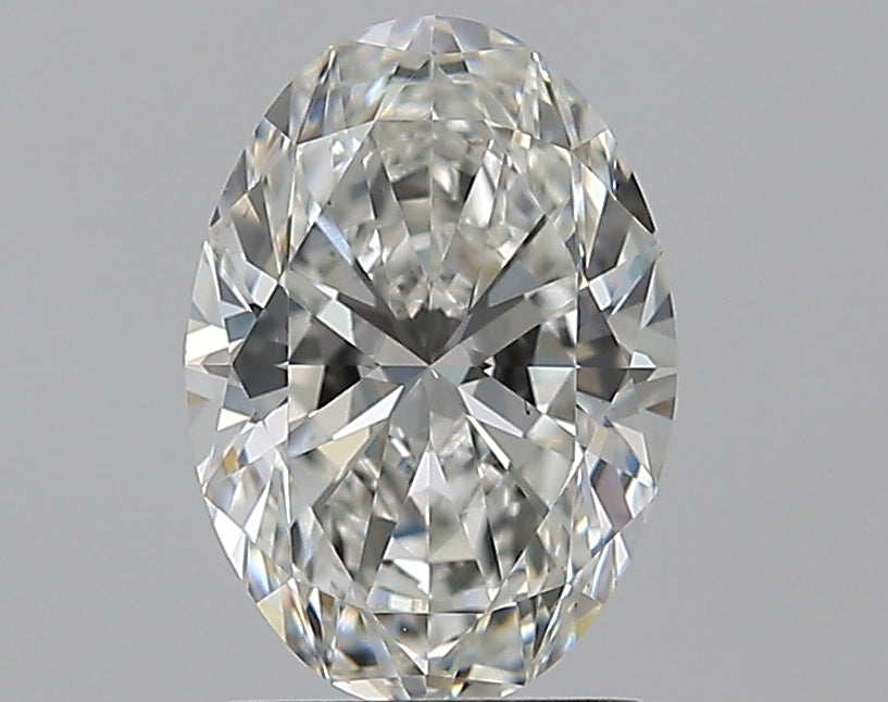 1.81 Carat Oval Natural Diamond with  Cut Diamond in 14KT  view 1

