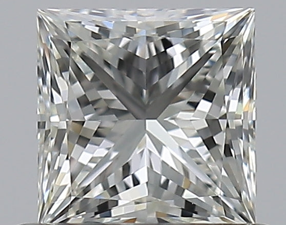 0.6 Carat Princess Natural Diamond with  Cut Diamond in 14KT  view 1

