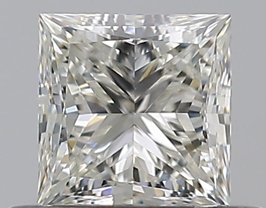 0.49 Carat Princess Natural Diamond with  Cut Diamond in 14KT  view 1
