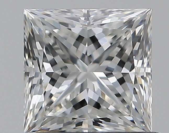 0.77 Carat Princess Natural Diamond with  Cut Diamond in 14KT  view 1
