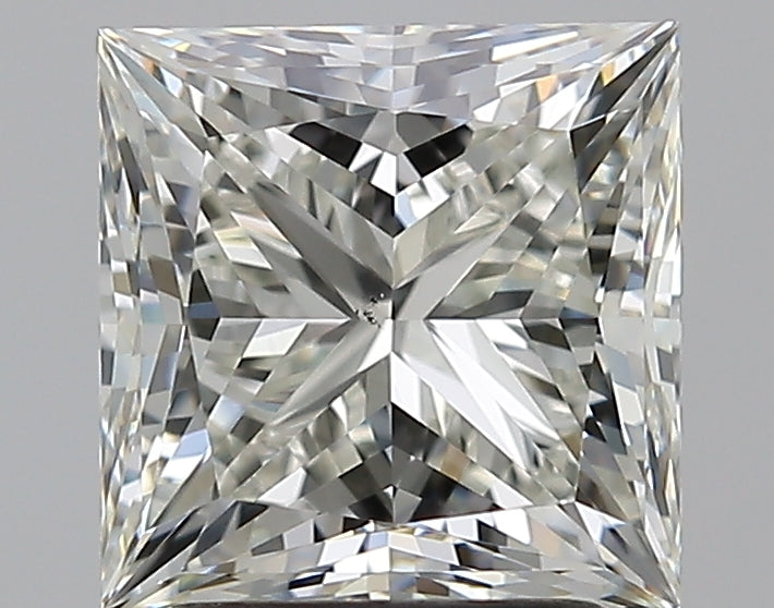 2.5 Carat Princess Natural Diamond with  Cut Diamond in 14KT  view 1

