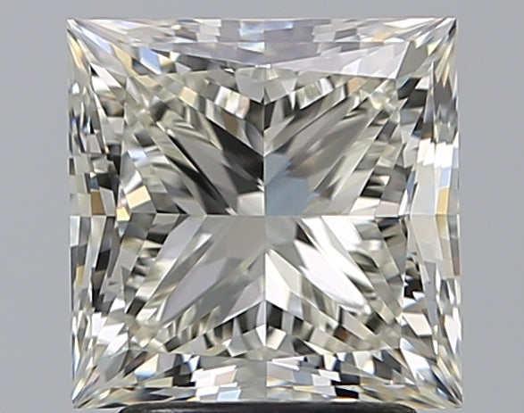 2.6 Carat Princess Natural Diamond with  Cut Diamond in 14KT  view 1
