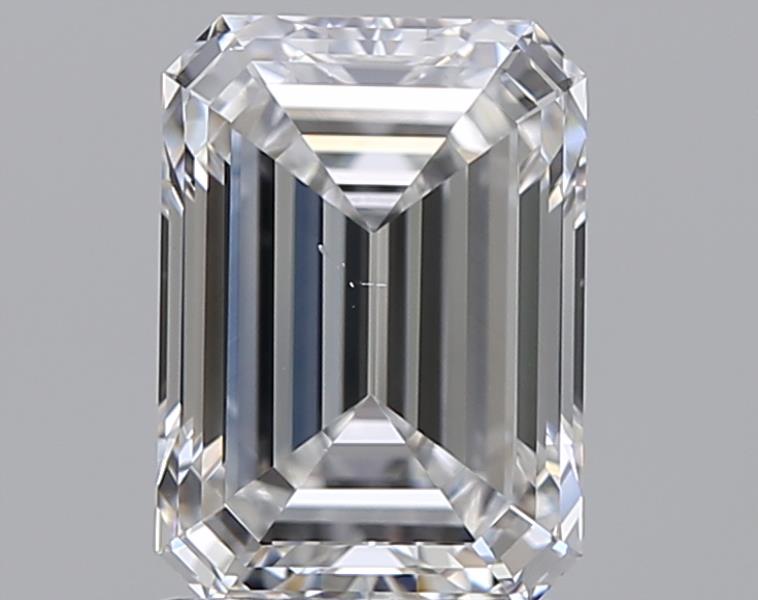 1.5 Carat Emerald Natural Diamond with  Cut Diamond in 14KT  view 1
