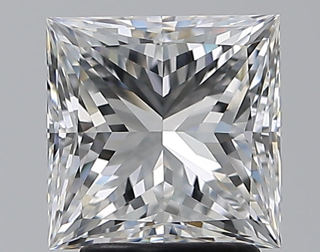 2.6 Carat Princess Natural Diamond with  Cut Diamond in 14KT  view 1
