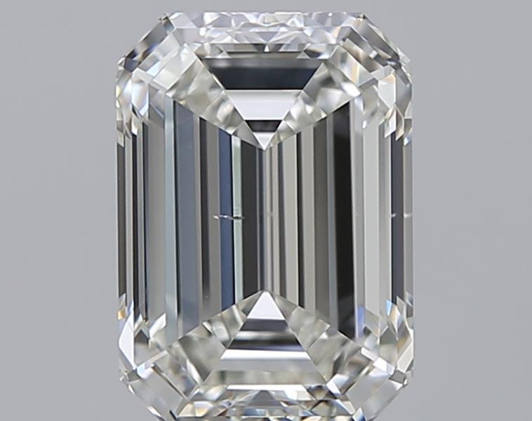 2.5 Carat Emerald Natural Diamond with  Cut Diamond in 14KT  view 1
