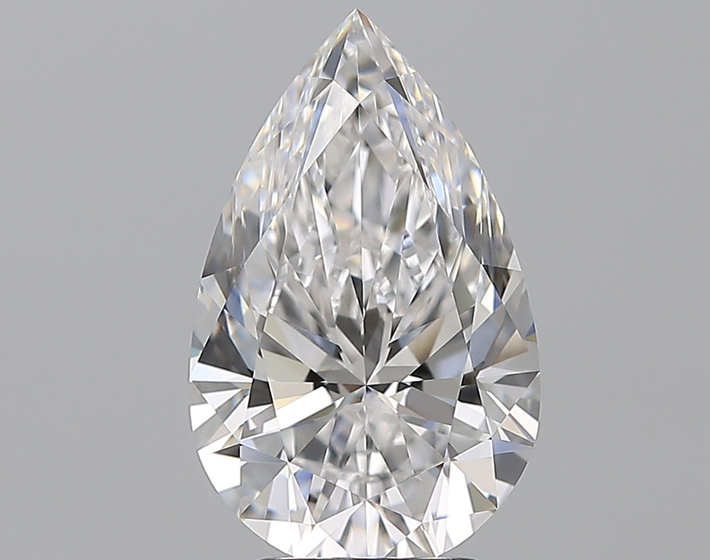 3.51 Carat Pear Natural Diamond with  Cut Diamond in 14KT  view 1
