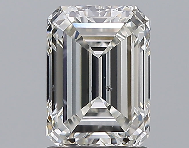 1.52 Carat Emerald Natural Diamond with  Cut Diamond in 14KT  view 1
