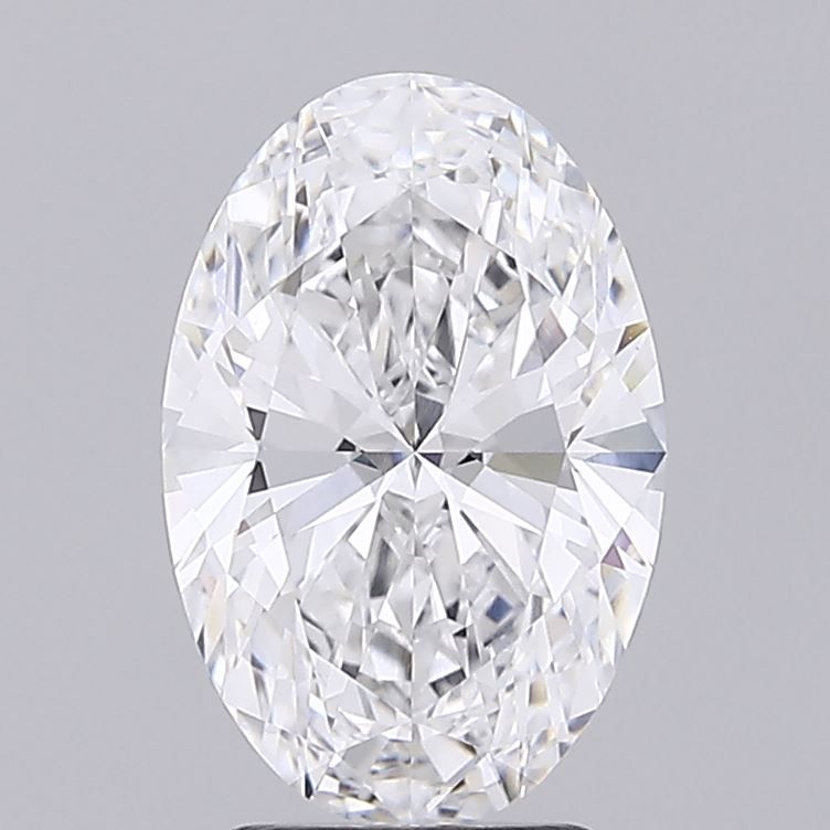 3.0 Carat Oval Lab Diamond with  Cut Diamond in 14KT  view 1
