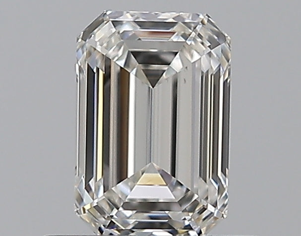 0.59 Carat Emerald Natural Diamond with  Cut Diamond in 14KT  view 1
