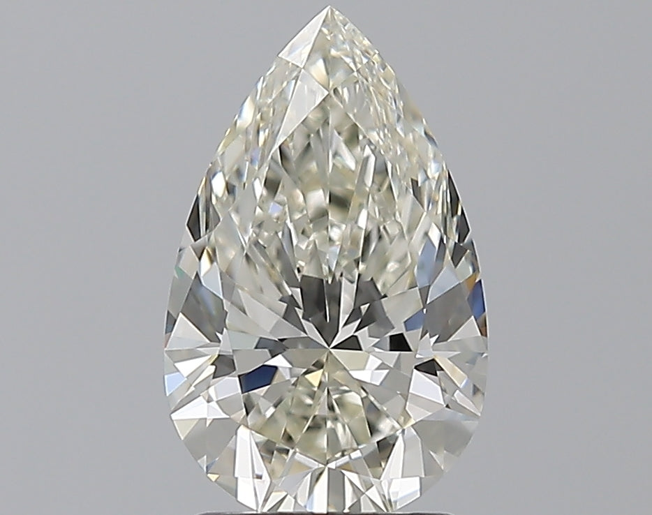 2.0 Carat Pear Natural Diamond with  Cut Diamond in 14KT  view 1
