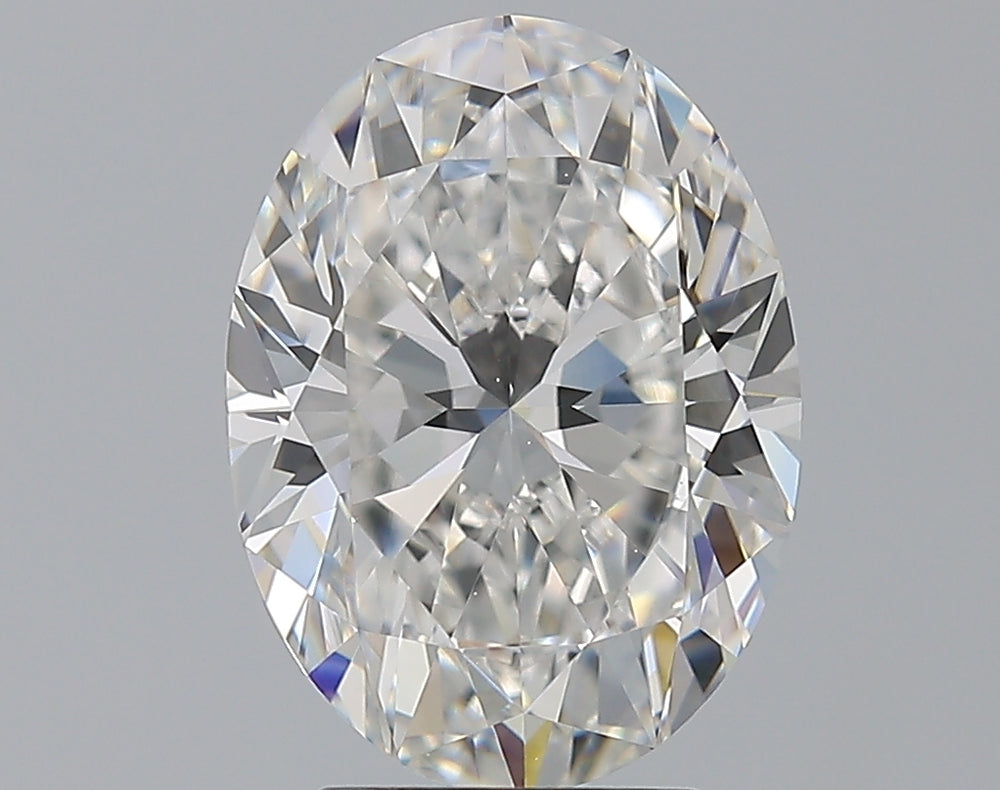 4.0 Carat Oval Natural Diamond with  Cut Diamond in 14KT  view 1
