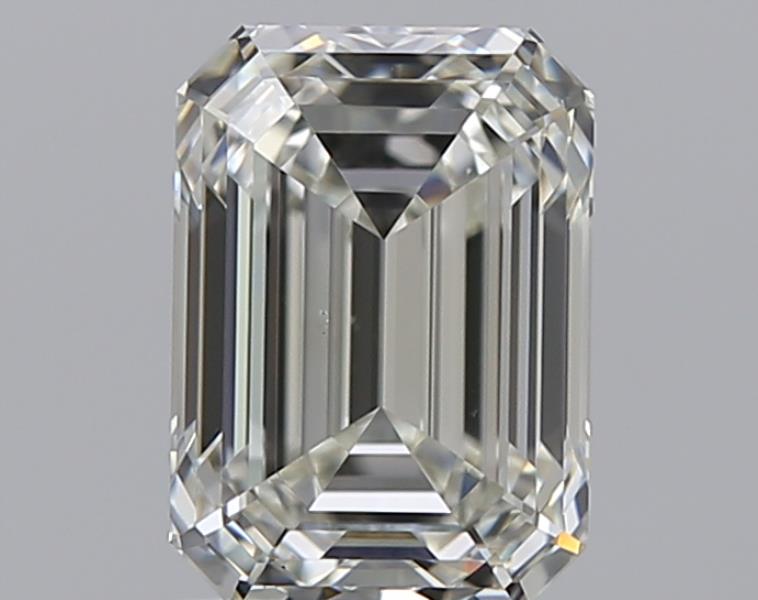 1.31 Carat Emerald Natural Diamond with  Cut Diamond in 14KT  view 1
