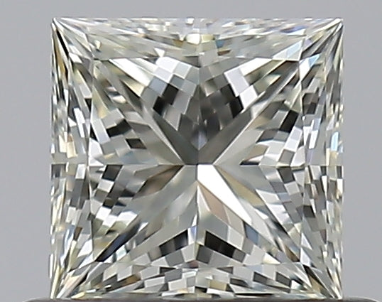 0.51 Carat Princess Natural Diamond with  Cut Diamond in 14KT  view 1
