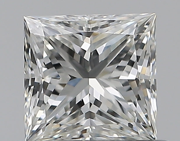 0.59 Carat Princess Natural Diamond with  Cut Diamond in 14KT  view 1

