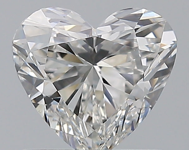 1.0 Carat Heart Natural Diamond with  Cut Diamond in 14KT  view 1
