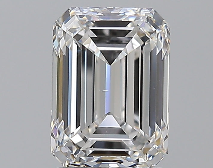 2.0 Carat Emerald Natural Diamond with  Cut Diamond in 14KT  view 1
