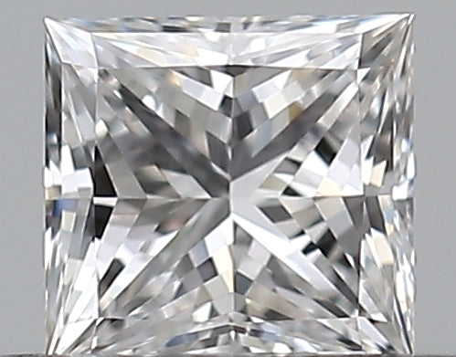 0.3 Carat Princess Natural Diamond with  Cut Diamond in 14KT  view 1
