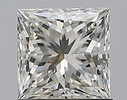 1.03 Carat Princess Natural Diamond with  Cut Diamond in 14KT  view 1
