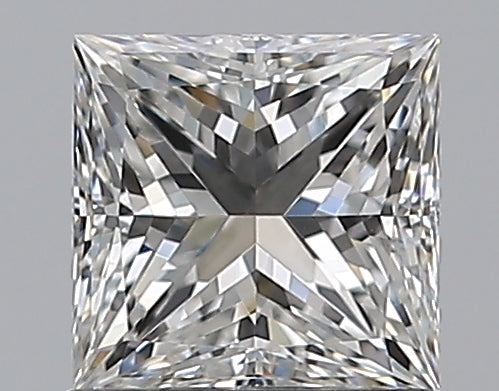 1.03 Carat Princess Natural Diamond with  Cut Diamond in 14KT  view 1

