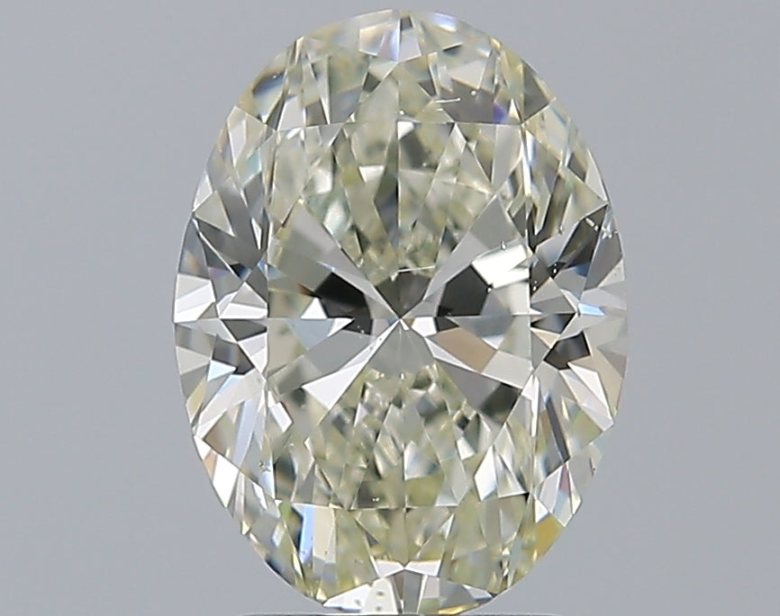 2.5 Carat Oval Natural Diamond with  Cut Diamond in 14KT  view 1
