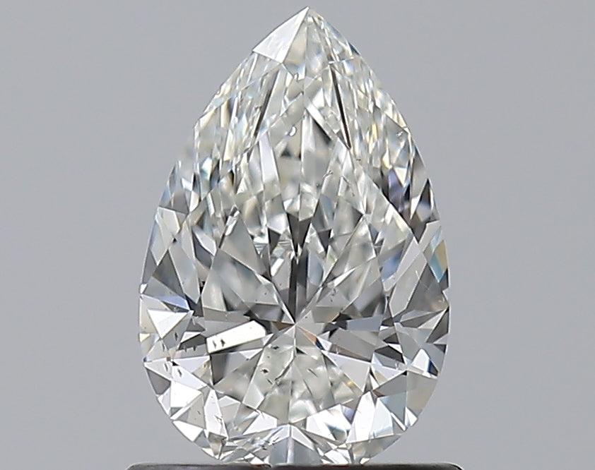 0.8 Carat Pear Natural Diamond with  Cut Diamond in 14KT  view 1
