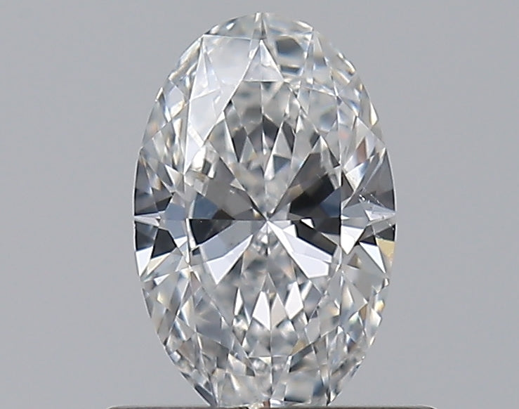 0.5 Carat Oval Natural Diamond with  Cut Diamond in 14KT  view 1
