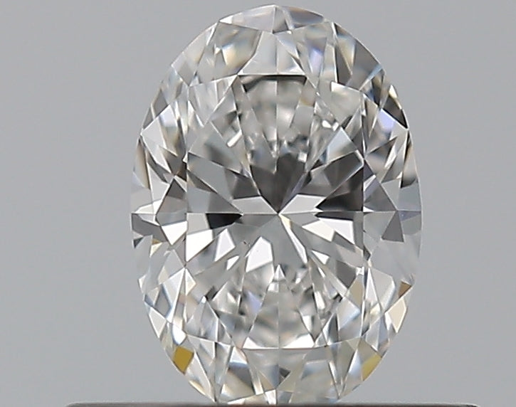 0.41 Carat Oval Natural Diamond with  Cut Diamond in 14KT  view 1
