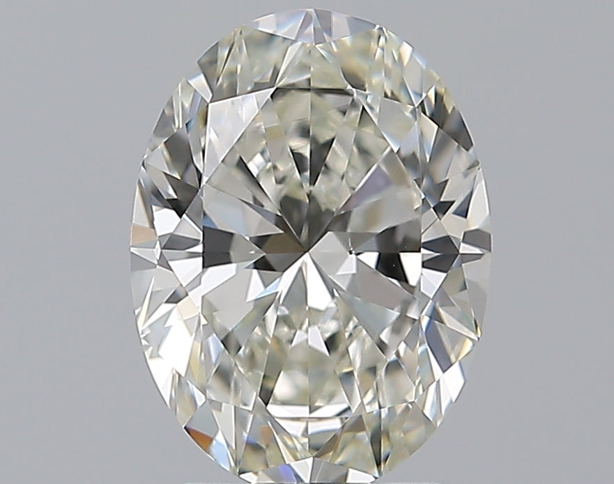 2.77 Carat Oval Natural Diamond with  Cut Diamond in 14KT  view 1

